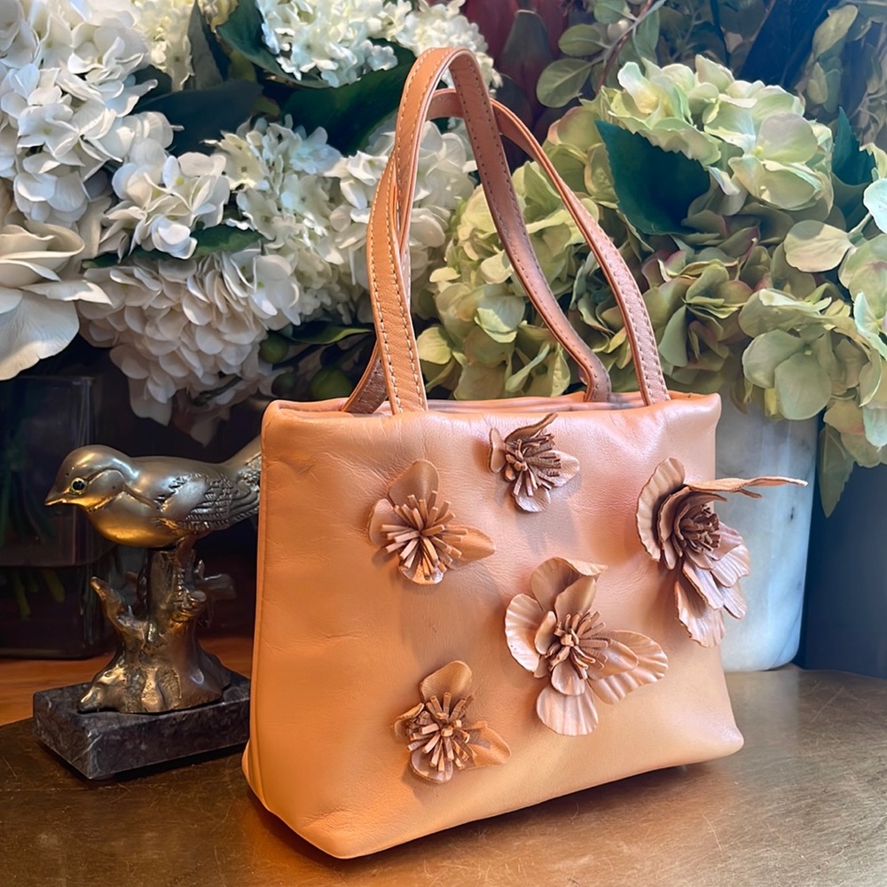 Paolo Masi Butterfly Embellished Mini Leather Tote